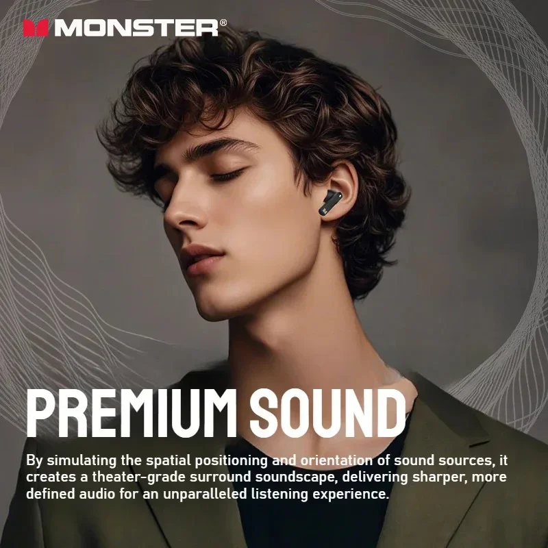 Monster TWS True سماعة لاسلكية تعمل بالبلوتوث سماعات أذن لعبة ANC سماعات ENC إلغاء الضوضاء HiFi سماعات صوت سماعة رأس رياضية مع ميكروفون #3