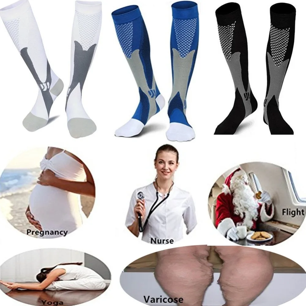 Compression Socks For Men Women Golf Running Football Sports Socks Medical Care Socks Prevention Of Varicose Veins Nylon Socks