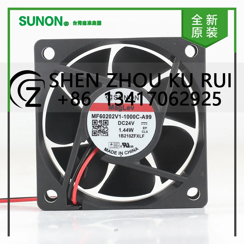 

Sunon 5V 12V 48V DC24V 1.44W AC EC 6020 60X60X20MM 6CM magnetic suspension silent power inverter MF60202V1-1000C-A99 cooling fan