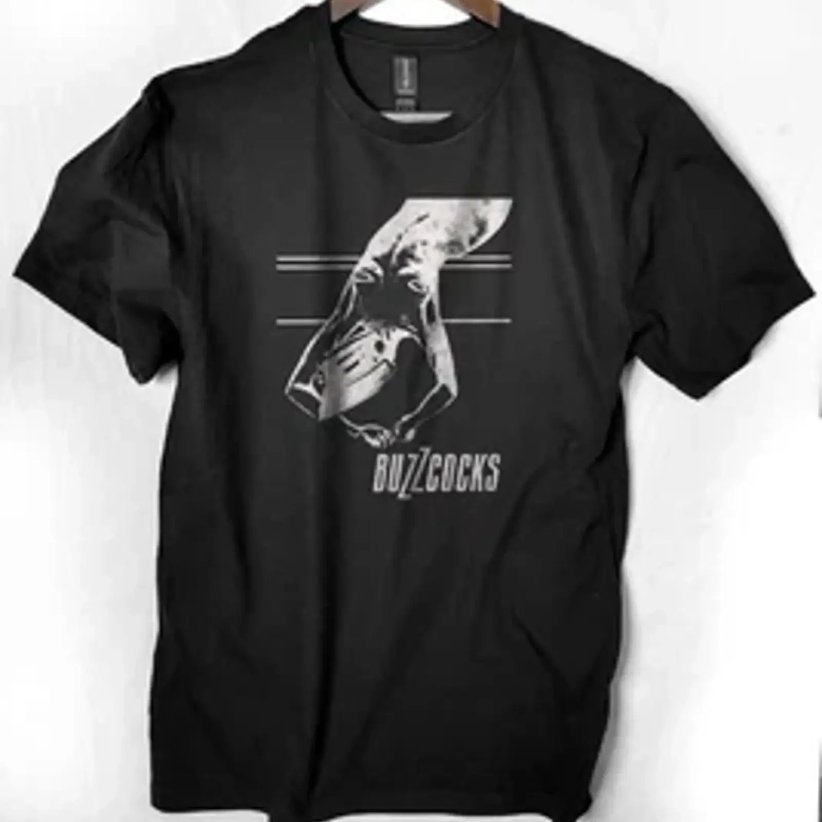 the buzzcocks band T shirt short sleeve tee vintage Washed Stretched Casual Breathable Soft Slightly streetwear Stylish Unisex