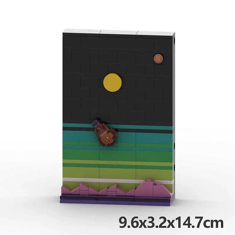 MOC Kreatives Universum Weltraumgeschichte Postkarte Baustein-Modell DIY Kinder-Puzzle Montage-Spielzeug Geburtstagsgeschenk Dekoration – Detail 9