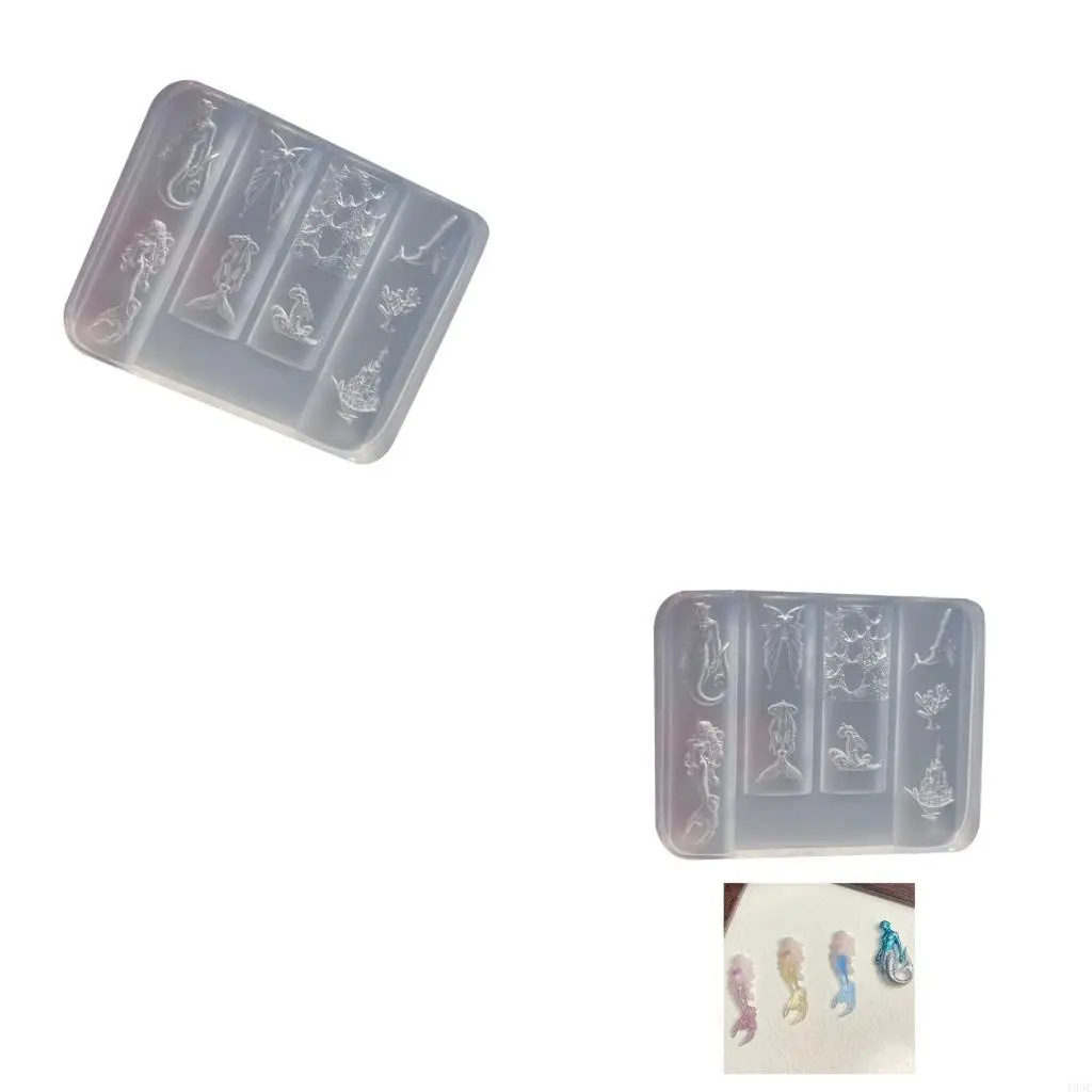 195C Mermaids Themed Decorative Mold Silicone Texture for Various Types