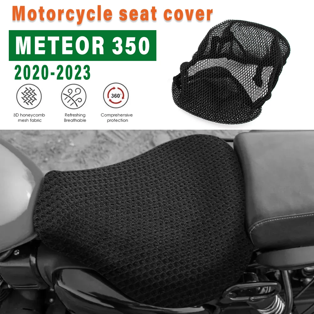 

Meteor350 New Motorcycle Seat Cover For Royal Enfield Honeycomb Mesh Meteor 350 2020-2023 Pad Waterproof Insulation 3D Nylon