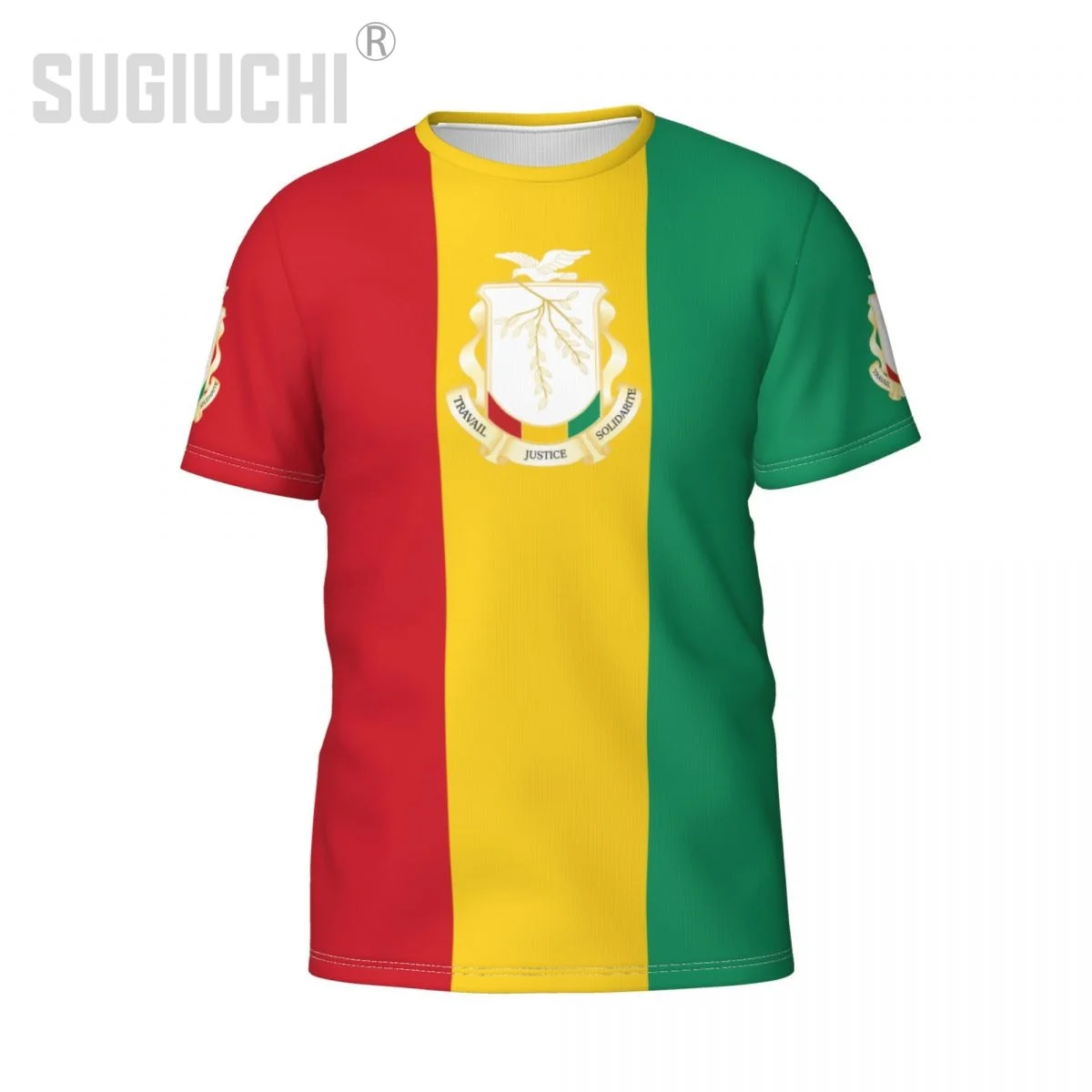 Custom Name Number Guinea Flag Emblem 3D T-shirts For Men Women Tees jersey team Clothes Soccer Football Fans Gift T shirt