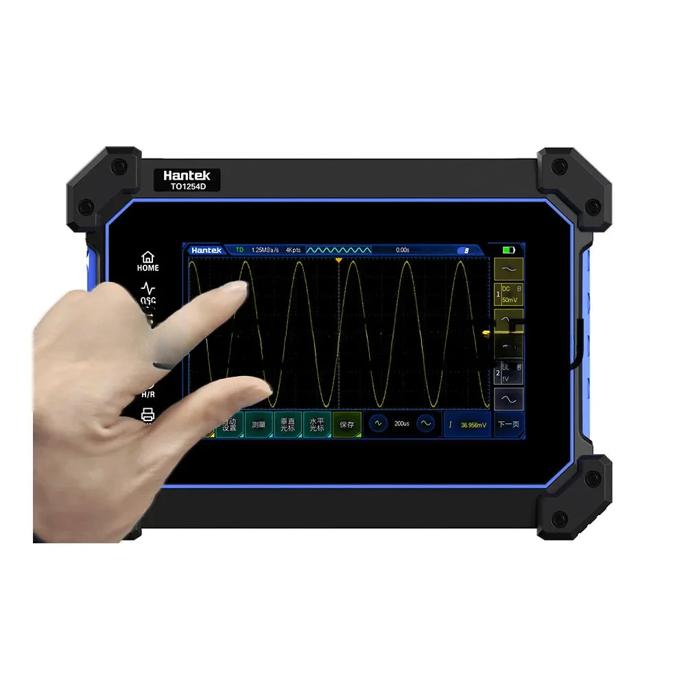 FOR TO1112D TO1254D Touch Screen Digital Oscilloscope 2 CH/4CH Portable USB Oscilloscope+signal Source+multimeter