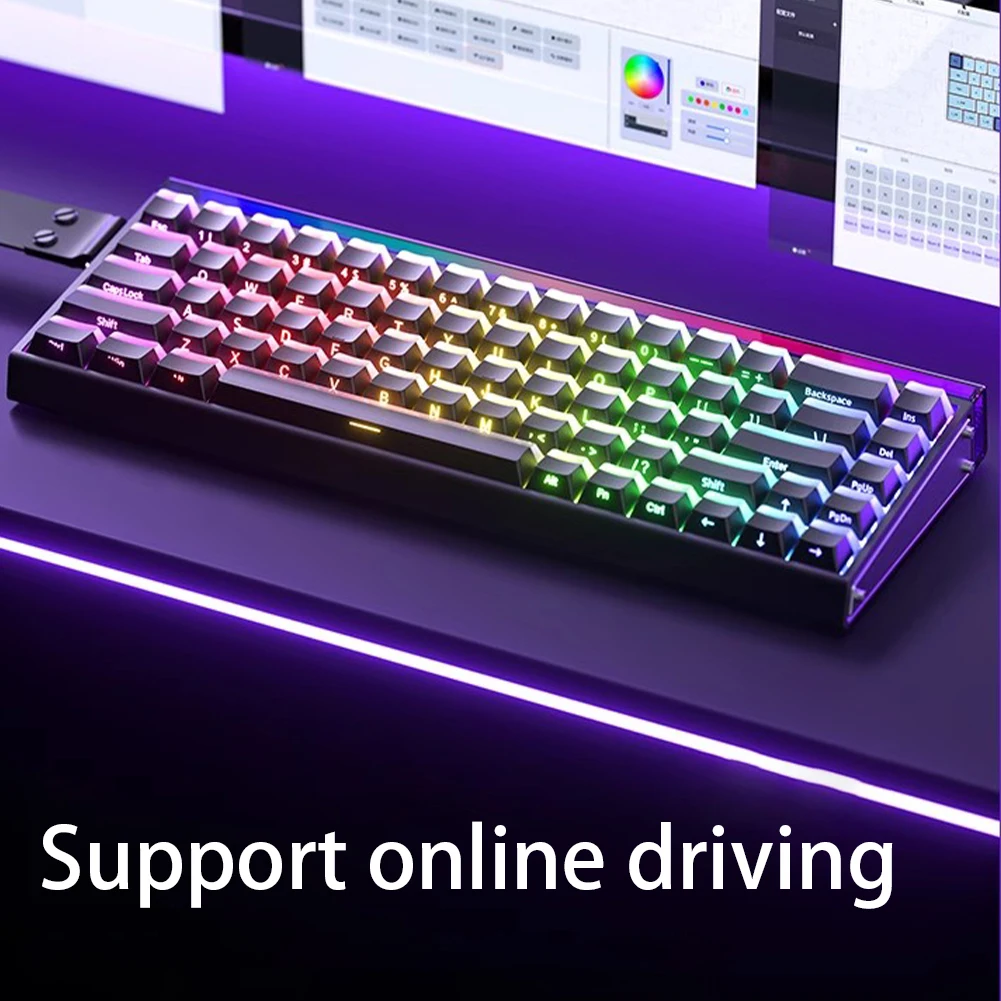 HERO 68HE Teclado para jogos com fio Ultra Gaming Teclado magnético 8000Hz RGB Hot Swap Esports Teclado mecânico para PC laptop