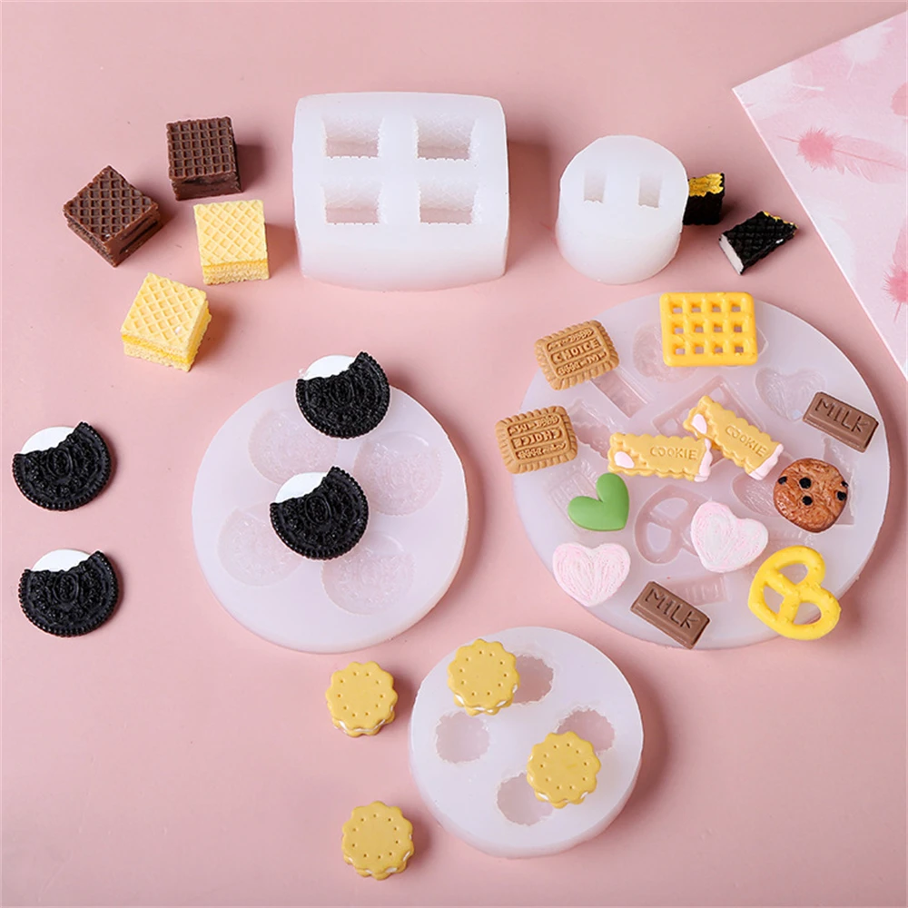 

2024 Mini Cookie Mold DIY Cakes Model Tools Mousse Cake Decorating Candle Mould Kitchen Baking Accessories Moldes de silicona