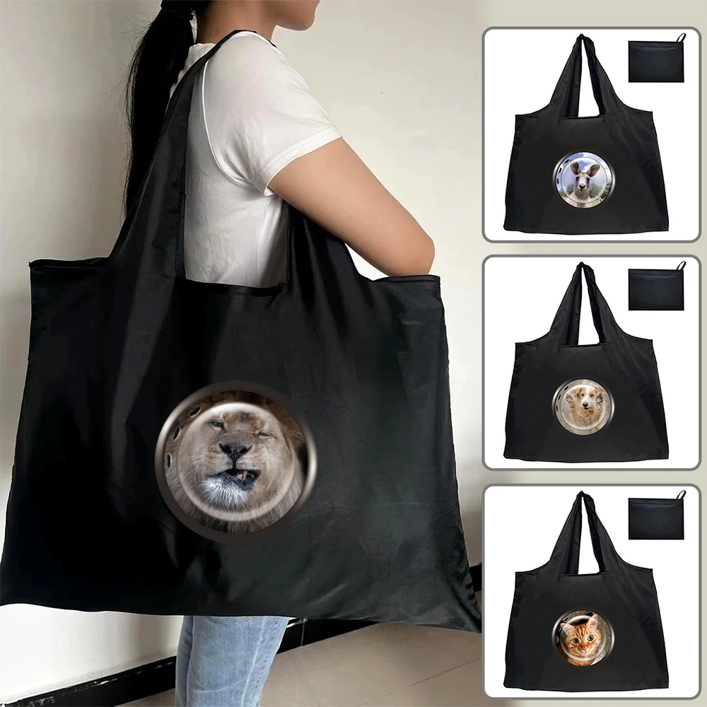 

Reusable Handbags Shopping Bag Shoulder Bag Foldle Travel Convenient Large-capacity Large Washable Tote Pouch Tote for Fashion