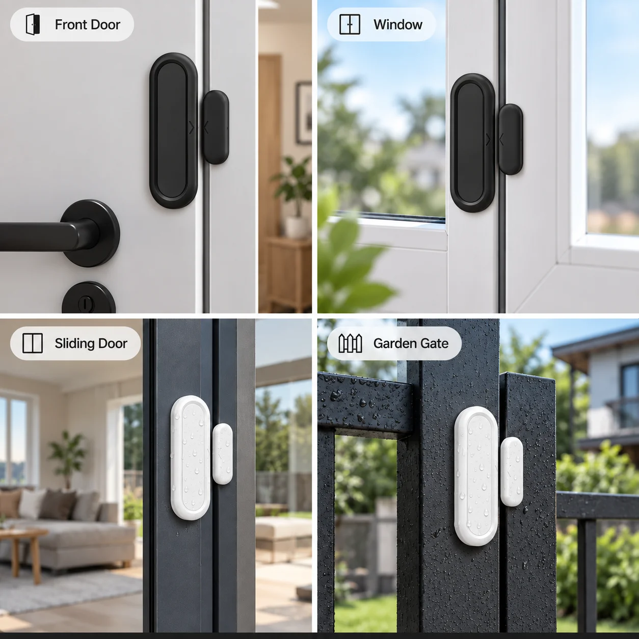 Zigbee 3.0 IP65 Waterproof Door Window Sensor Smart Contact Detector Works with Yandex, Alexa, Zigbee2MQTT, ZHA, Home Assistant