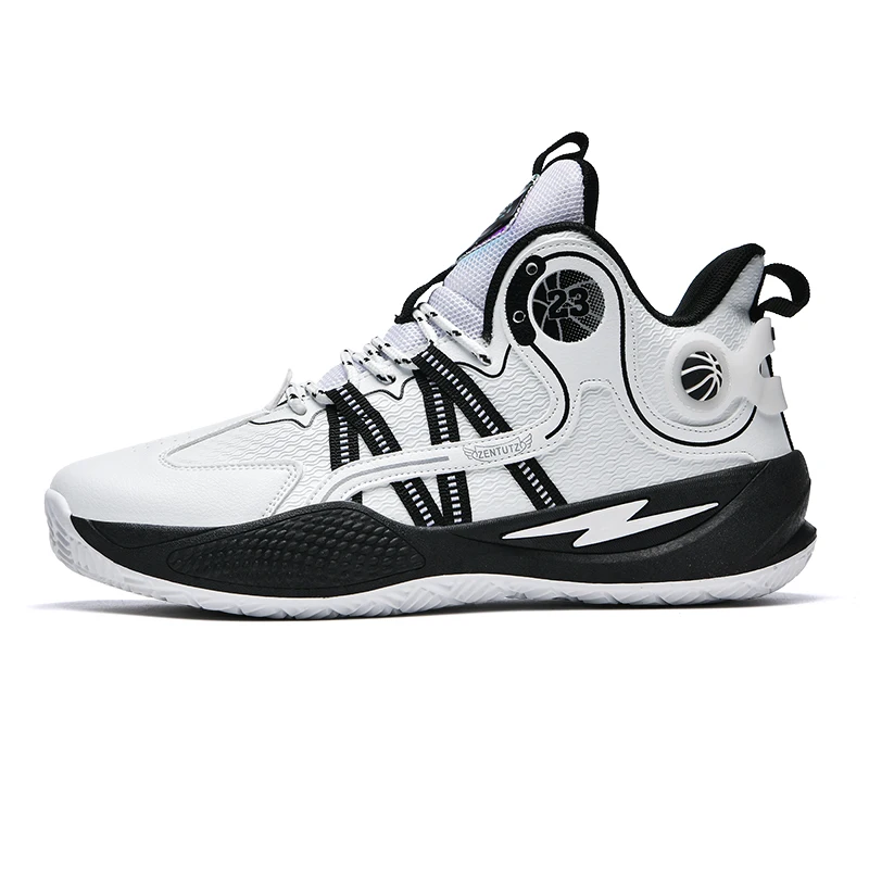 

High top basketball shoes male new youth shock-absorbing professional actual combat sneakers students non-slip sports shoes 45