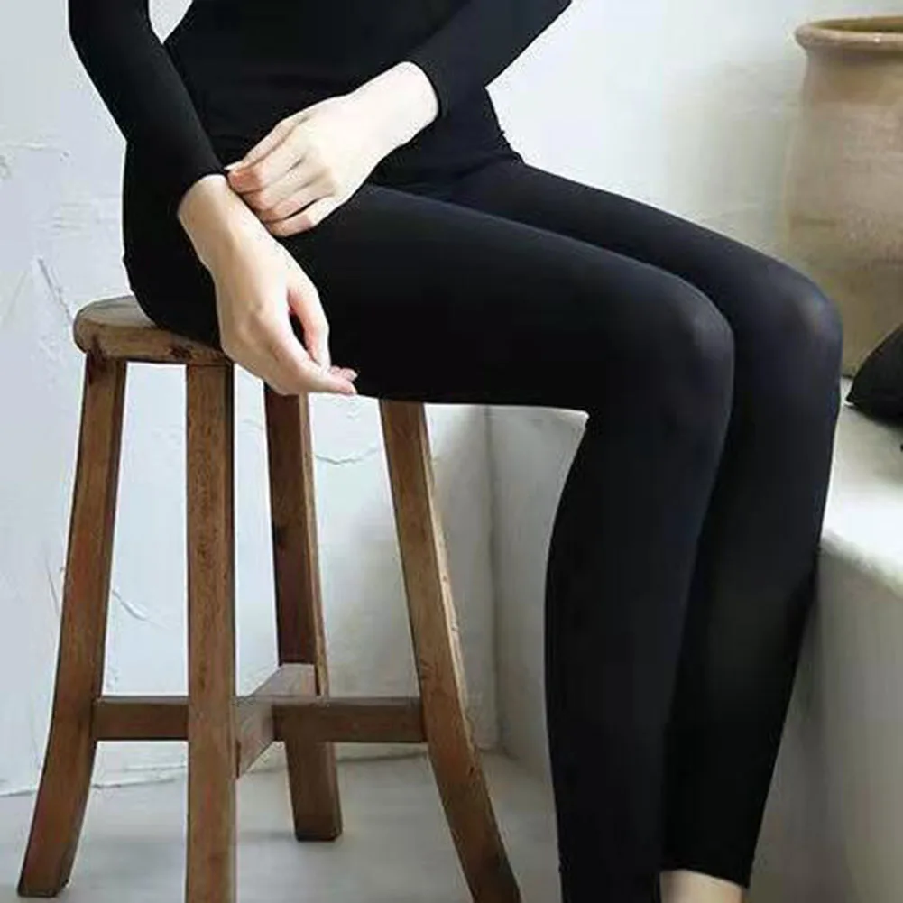 Thermal Underwear Invisible Bottoming Lady Ultra-Thin Quick Dry Tight Long Sleeve Pant Set Attractive Solid Soft Women Underwear