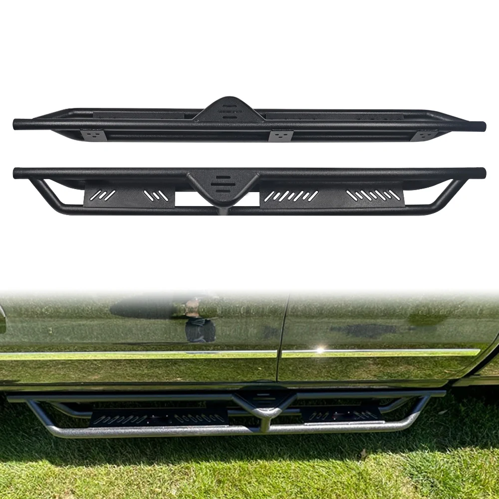 Car Running Boards for 2007-2018 Chevy Silverado/GMC Sierra 1500 Pickup Truck Side Steps for 2007-2019 GMC Sierra 2500HD 3500HD