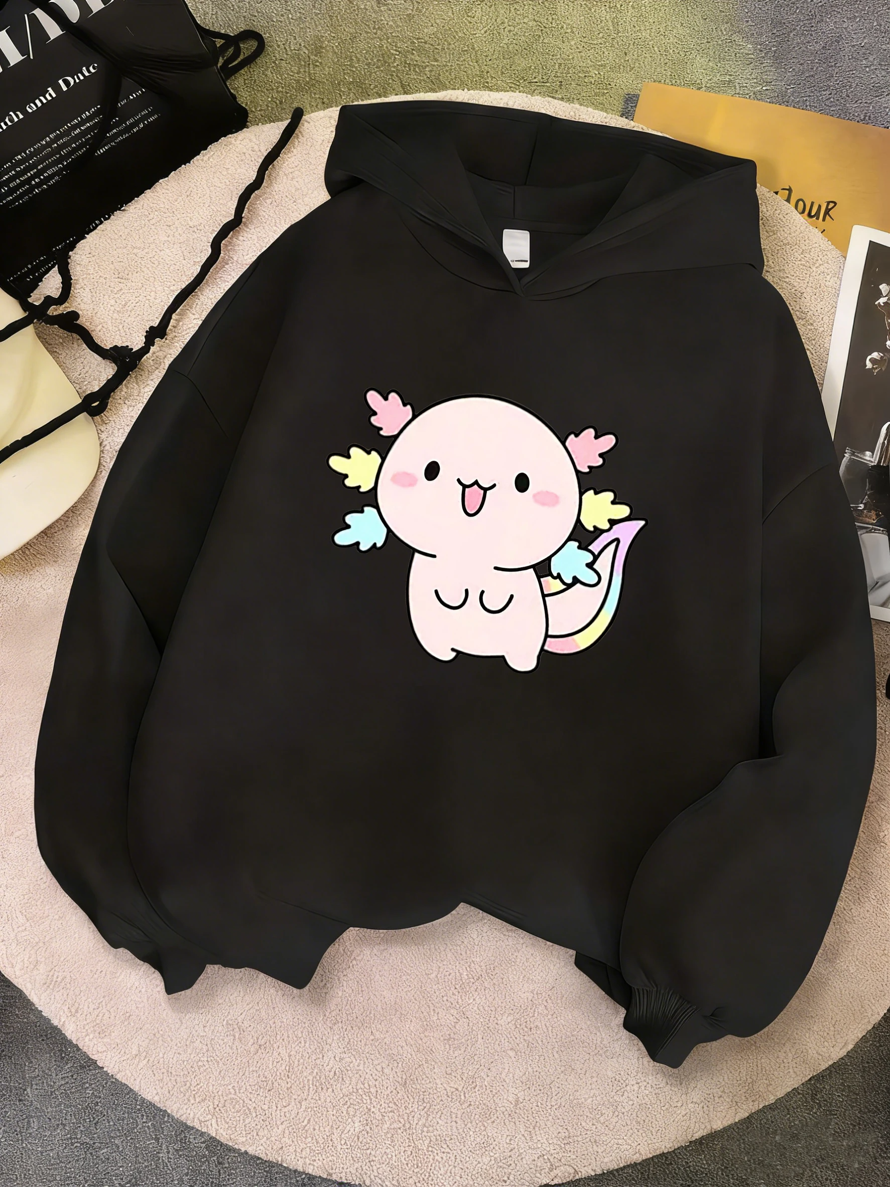 Kawaii Tier-Design Bedruckter Kinder-Hoodie, Niedlicher Harajuku-Kapuzenpullover für Jungen und Mädchen, Herbst-Winter Casual Hoodies