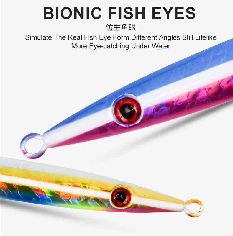 TEASER J85 100 g-200 g Speed Falling Fast Sinking Vertical Jigs Luminous Hard Metal Casting Jig Lure Assist Hook – Detail 3
