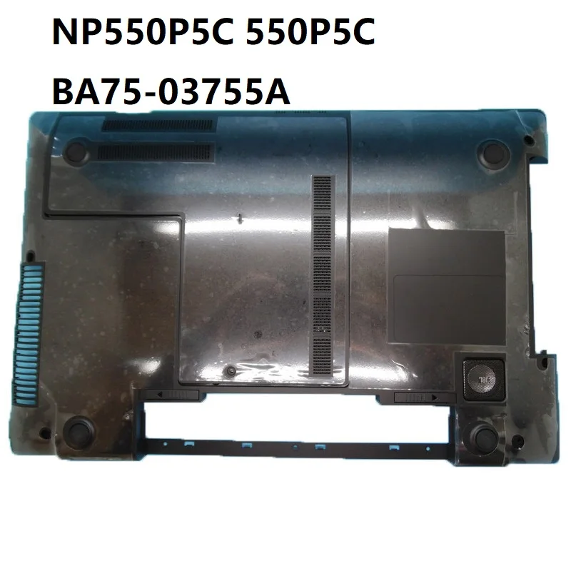 Capa inferior preta para laptop, para samsung np550p5c 550p5c ba75-03755a, capa base inferior, nova