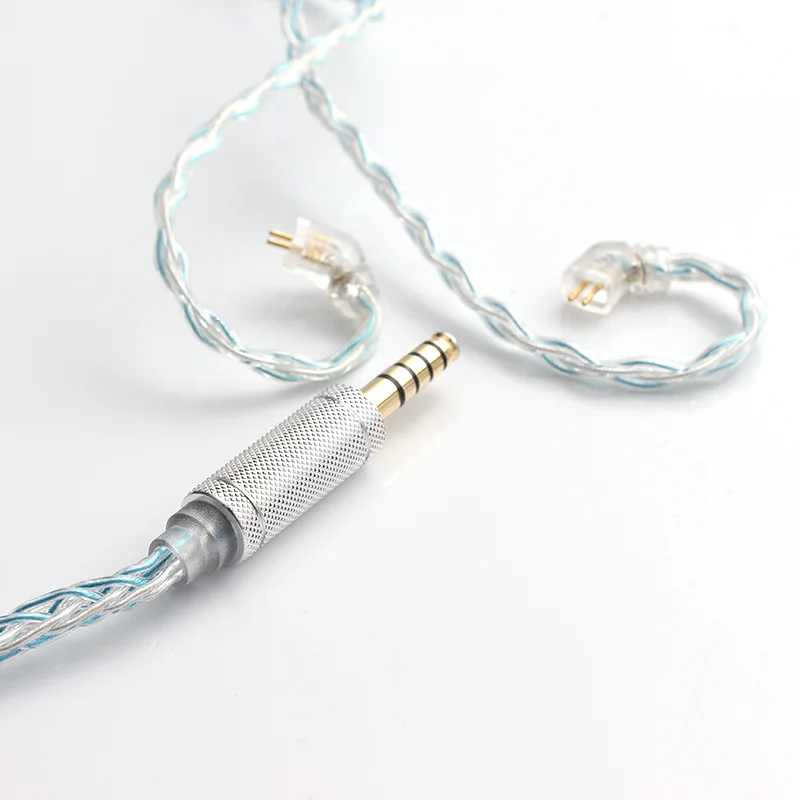 TFZ upgrade line S2PRO single crystal copper silver plated KZ 8 shares 0.78 2PIN 2m LIVE1