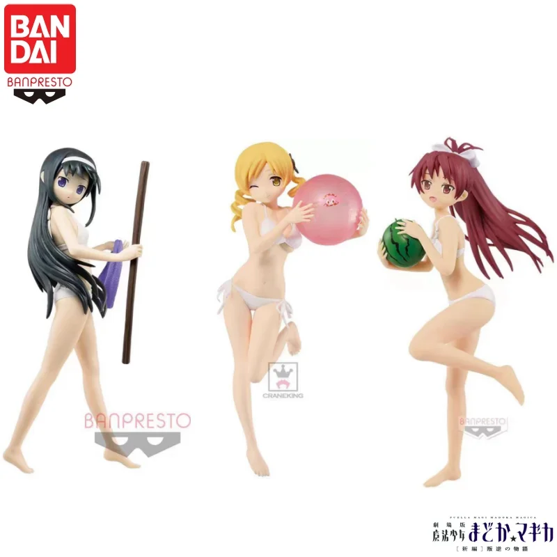 متوفر في المخزون 100% الأصلي بانداي بانبريستو Puella Magi Madoka Magica Akemi Homura Tomoe Mami Sakura Kyouko Action Figure Garage