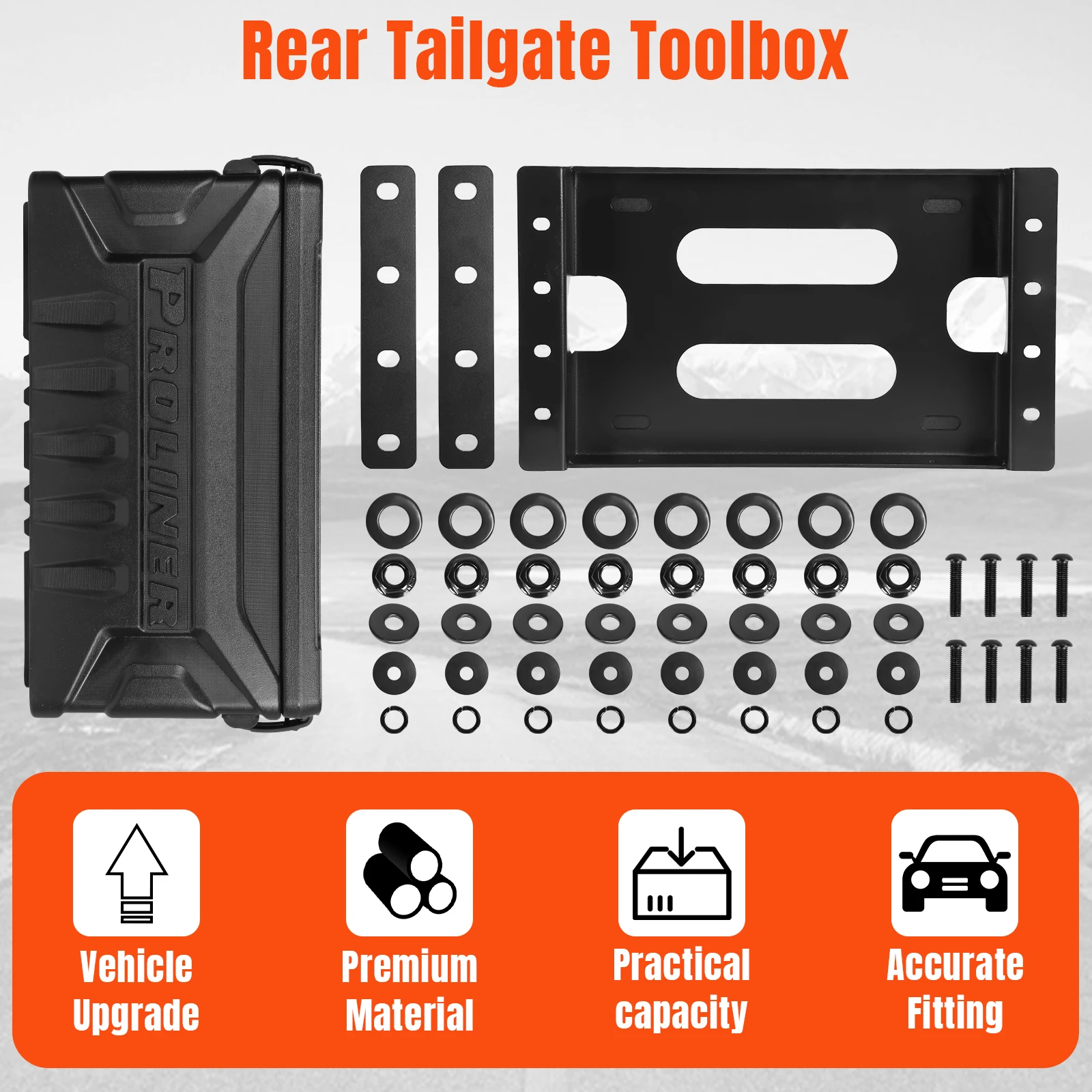

Rear Tailgate Tool Storage Box Organizer for Suzuki Jimny JB64 JB74 2019-2025 Tool Organizer Exterior Modified Accessories