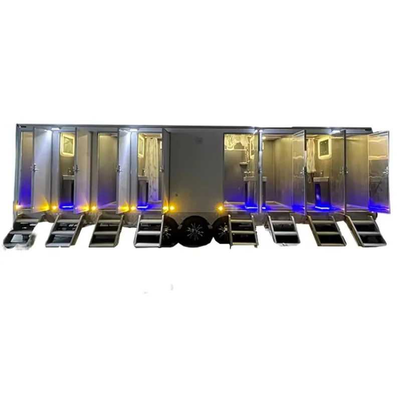 Multiple Shower Bathroom Luxury Mobile Toilet for Outdoor Event Camping Festival Sale Custom