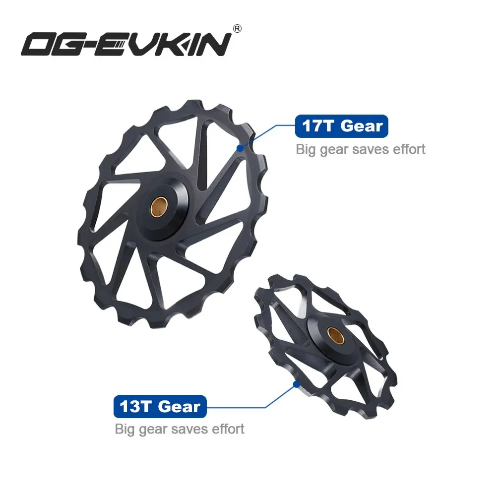 OG-EVKIN RD-01 Carbon Fiber Ceramic Rear Derailleur 13T-17T Pulley Guide Wheel For R7000 R8000 R8050 R9150 R9170 Bicycle Parts