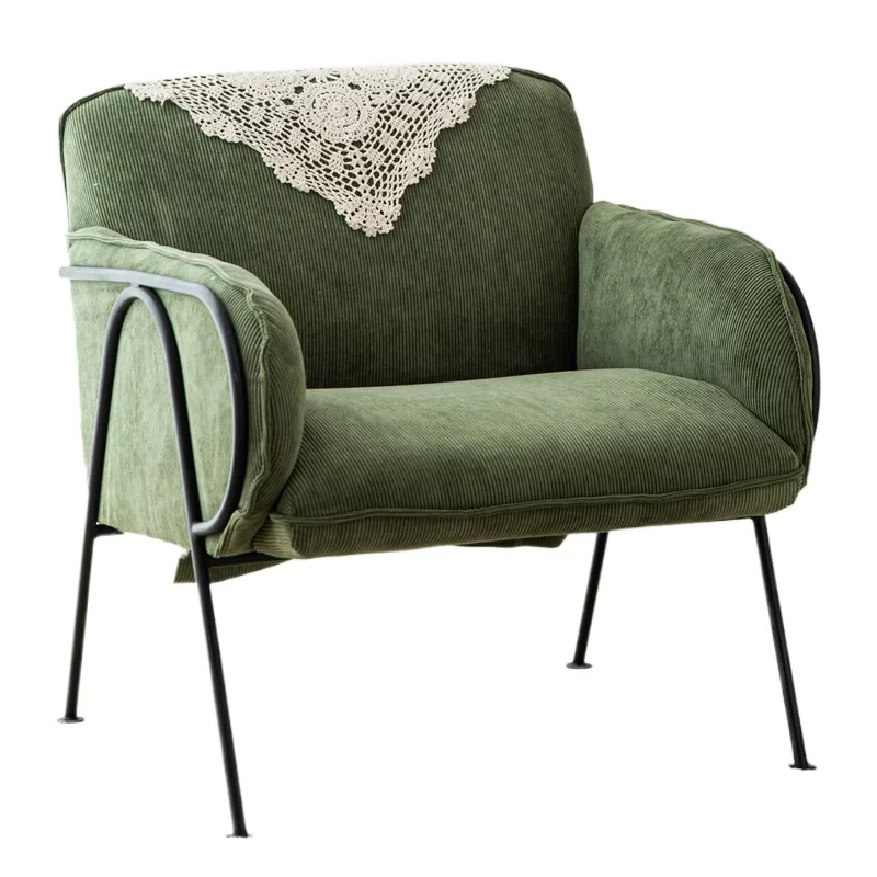 

Nordic single sofa light luxury small apartment, simple American retro, casual fabric tiger chair