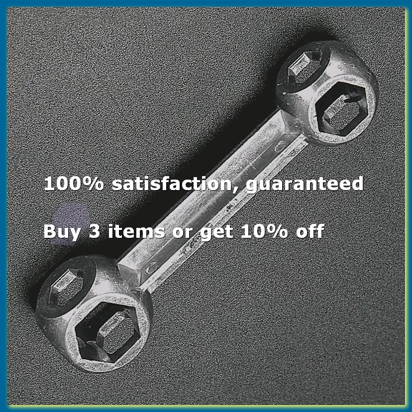 ●10 in 1 Bicycle Dumbell Wrench Spanner Multifunction Bike Repair Tool 6mm-15mm-ABFB