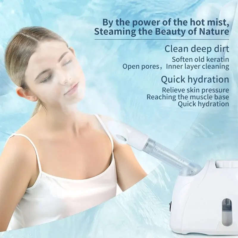 Facial Steamer with Extendable Arm Steaming Warm Mist Humidifier for Face Spa Sinuses Moisturizing, Homeuse Or Salon