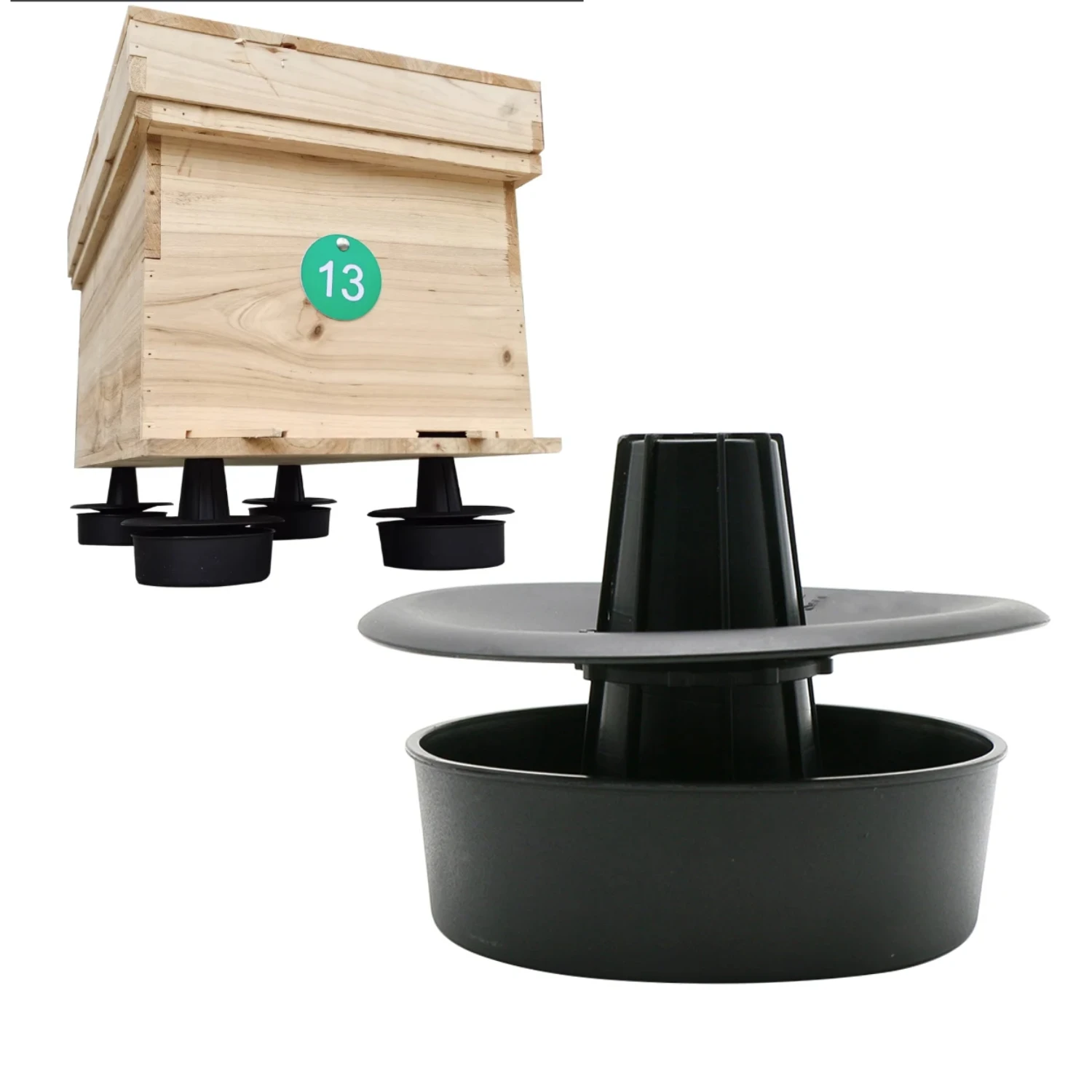 Waterproof 4 Sets Heightened Beehive Stand Anti-ant Insect-proof Bee Hive Base Tripod with Bracket Sink, Hive Feet for Beekeepin