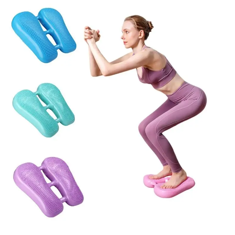 Almohadilla mecedora para masaje de puntos, tabla de equilibrio de Fitness para mujer, moldeador de cuerpo, pie de Yoga, inflable, paso a paso,