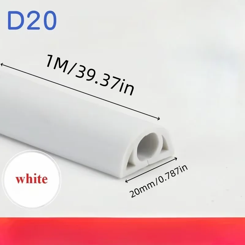 1PC 1m/39.37inch Cord Management Channel,Invisible Decorative Wire Cover, Anti-Step Protector, Adhesive Cable Raceway with Cap