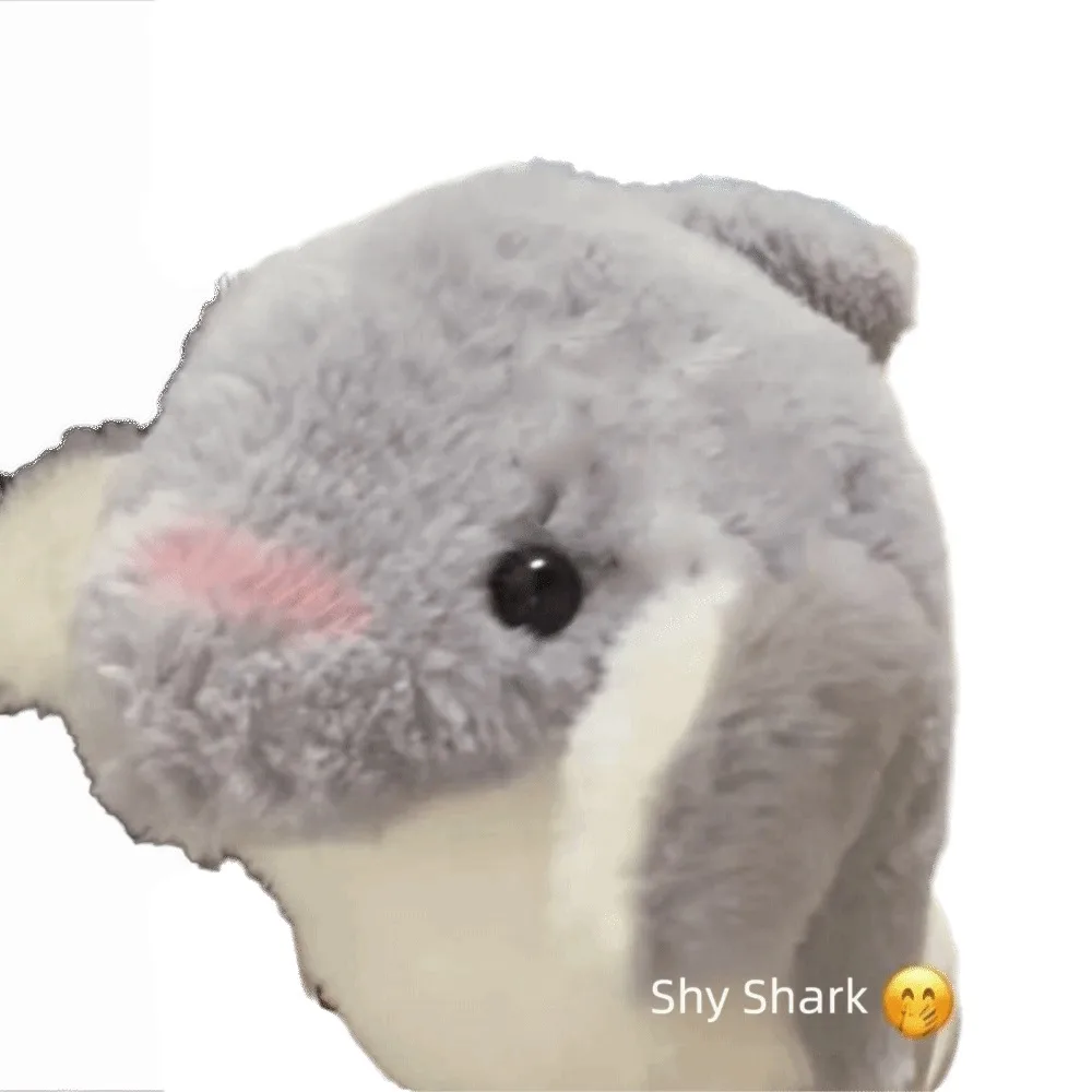 Soft Pink Grey Shark Hand Puppet Storytelling Early Education Cartoon Shark Imaginative Play Gift