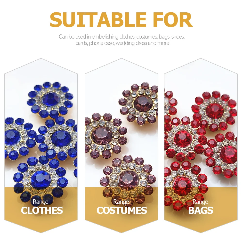 

100Pcs Sunflower Rhinestone Embellishments Flatback DIY Ornaments for Craft Making Accessories Jewelry Clothes Shoes Decorative