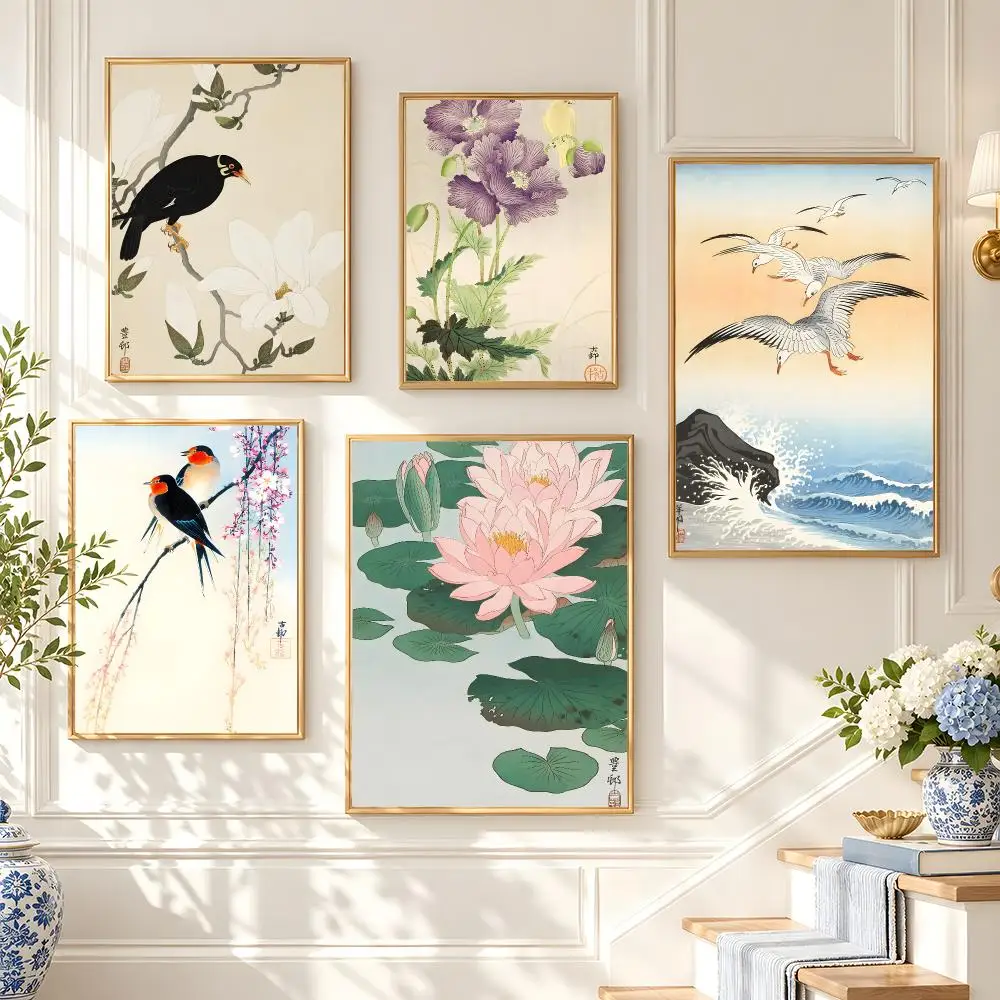 art Ohara Koson Poster Poster HD Frameless Preppy Style Wall Art Home Decor For Living Room Bedroom Gift