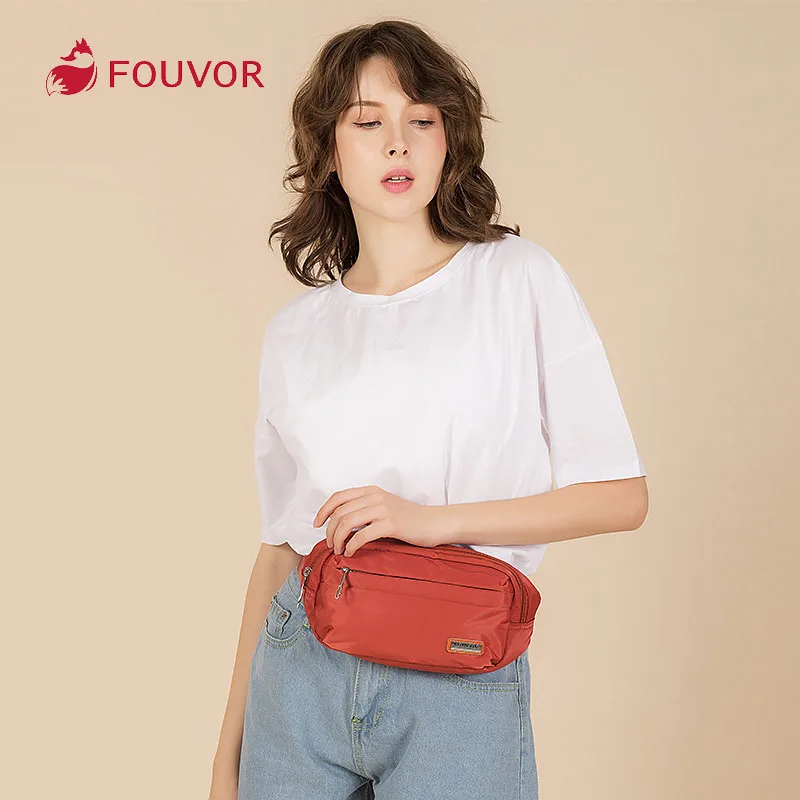 Fouvor Women\'s Bags 2025 Fashion High Quality Waist Pack Outdoor Sport Running Nylon Chest Bags Waterproof Fanny Packs 2800-23