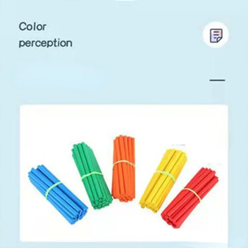 Palos de bambú coloridos para contar matemáticas, 100 piezas, material didáctico Montessori, juguete de aprendizaje de matemáticas para niños en edad preescolar