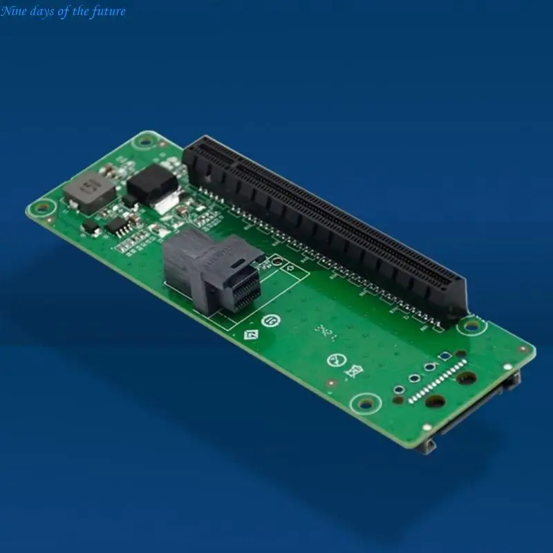 PCIe x16 Slot Adapters Converters Board 15Pin SFF-8643 to PCIe x16 Slot Expansion Card Power Connectors for Server E65A