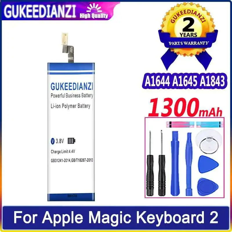 

1300mAh Long-Lasting Keyboard Battery For Apple Magic Keyboard 2 2nd Gen A1644 A1645 A1843 2nd Generation