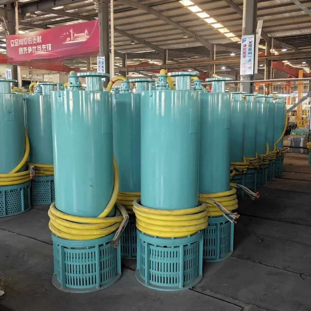 High Efficiency Cast Iron Centrifugal Sewage Lift Pump Underground Mine Submersible Drainage Water Pump - view 3