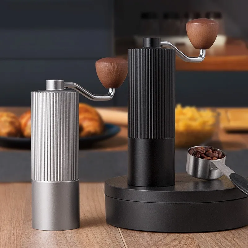 

Manual Coffee Grinder More Precise Grinding Adjustment Coffee Bean Grinder Stainless Steel Core Lengthened Handle Double Bearing