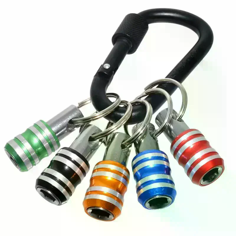 5-12Pcs Push To Unlock Screwdriver Bit Holder 1/4 Hex Shank Aluminum for Furniture Installation Auto Repair Jobs
