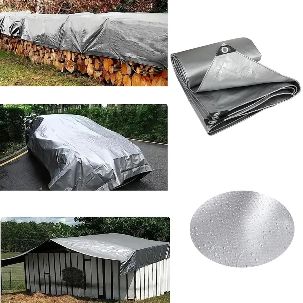 Outdoor Awning PE Tarpaulin Camping Tent Mat 2mX3m Rainproof Cloth Furniture Cover Sun Shade Waterproof Shading Sail