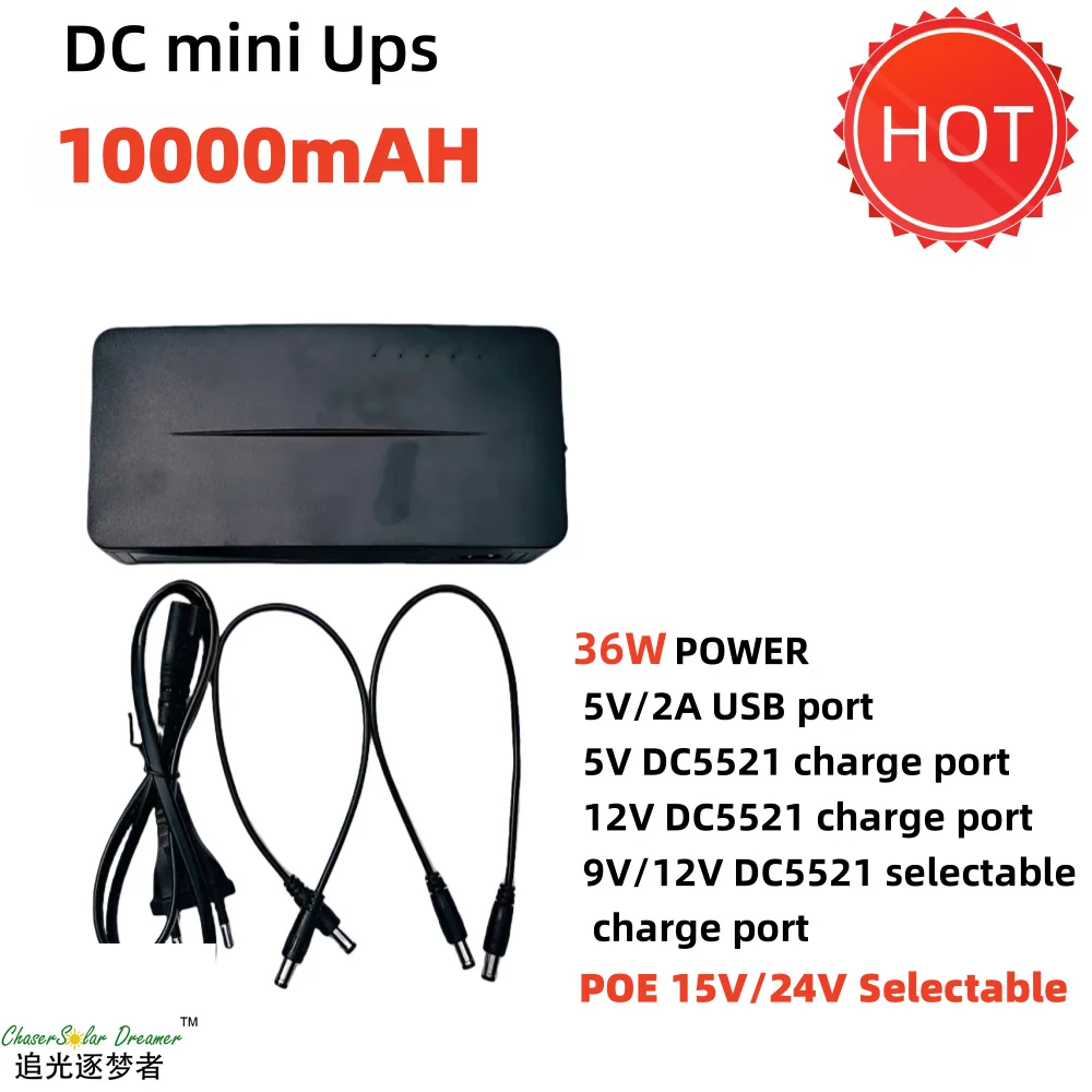 

Mini UPS with POE Function Port Reliabiliy Power18W 36W Dc UPsPower the WlFl router for up to 10 hours during power outage