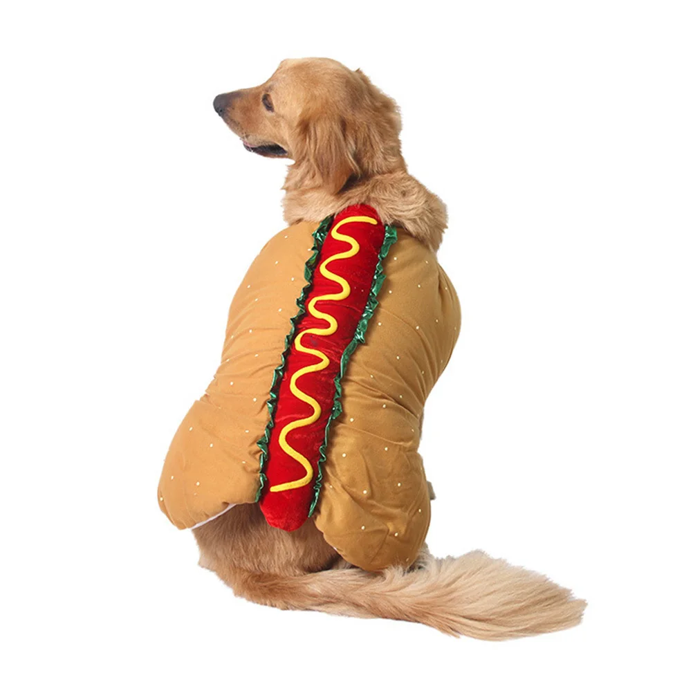 

Burger Costume For Pets Elastic Neck Easy On Off Halloween Dress Up Dog Doctor Uniform Dog Cat Clothing Size Xxs