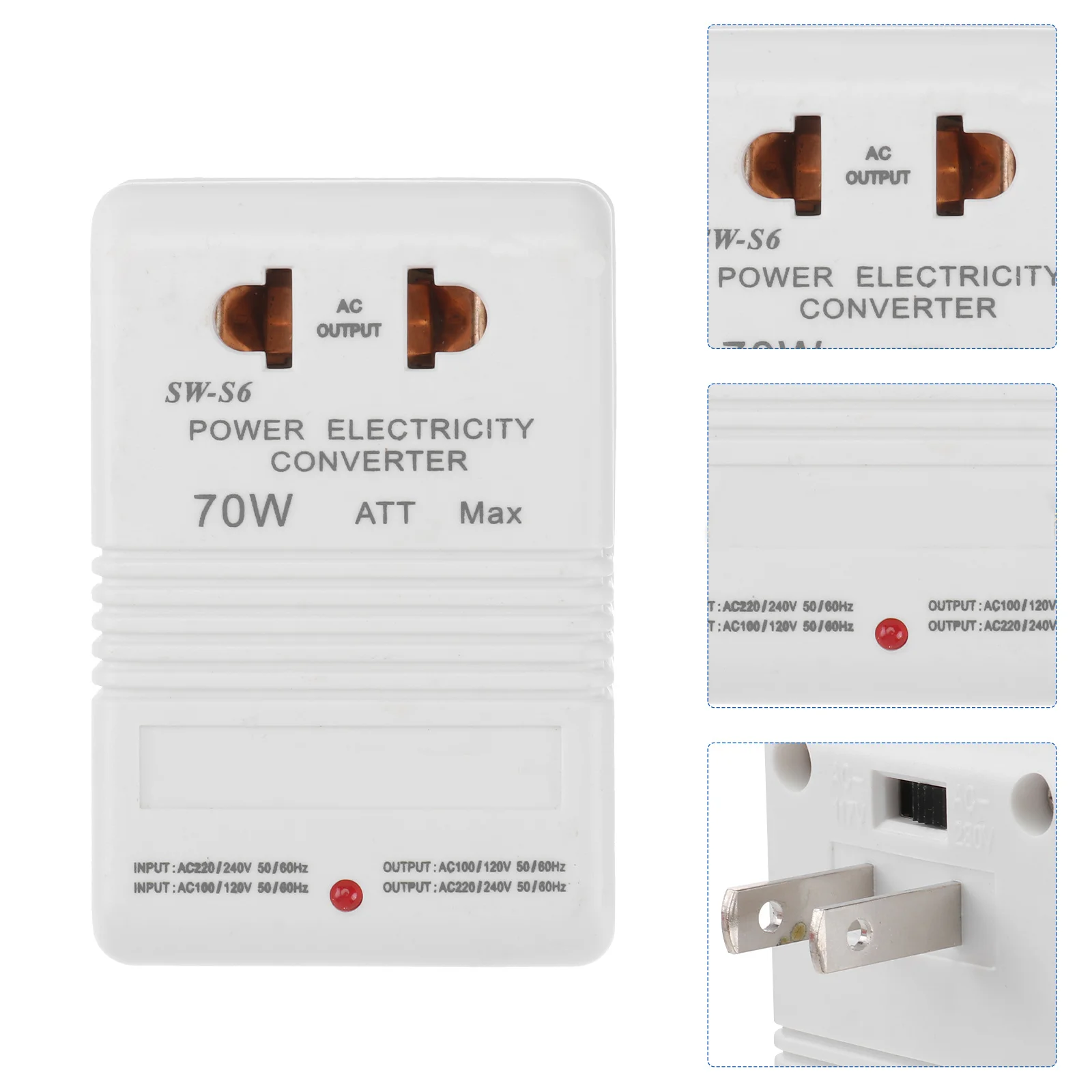 

Converter 20W Ac117V-230V For Travel Universal Universal Power Adapter Converter Adapter Plug White