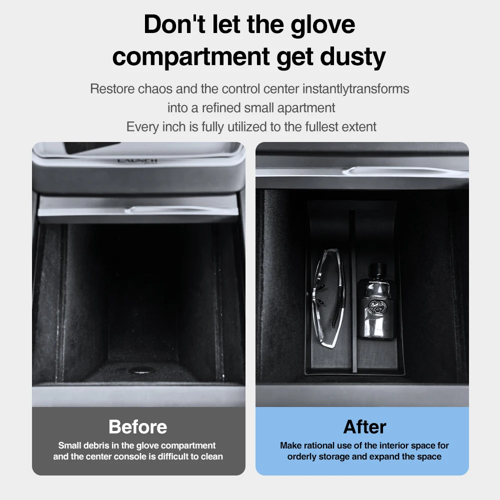 Console centrale Scatola portaoggetti inferiore Vassoio organizer per Tesla Nuovo modello Y Juniper 2025 TPE Scatola portaoggetti nascosta Accessori interni