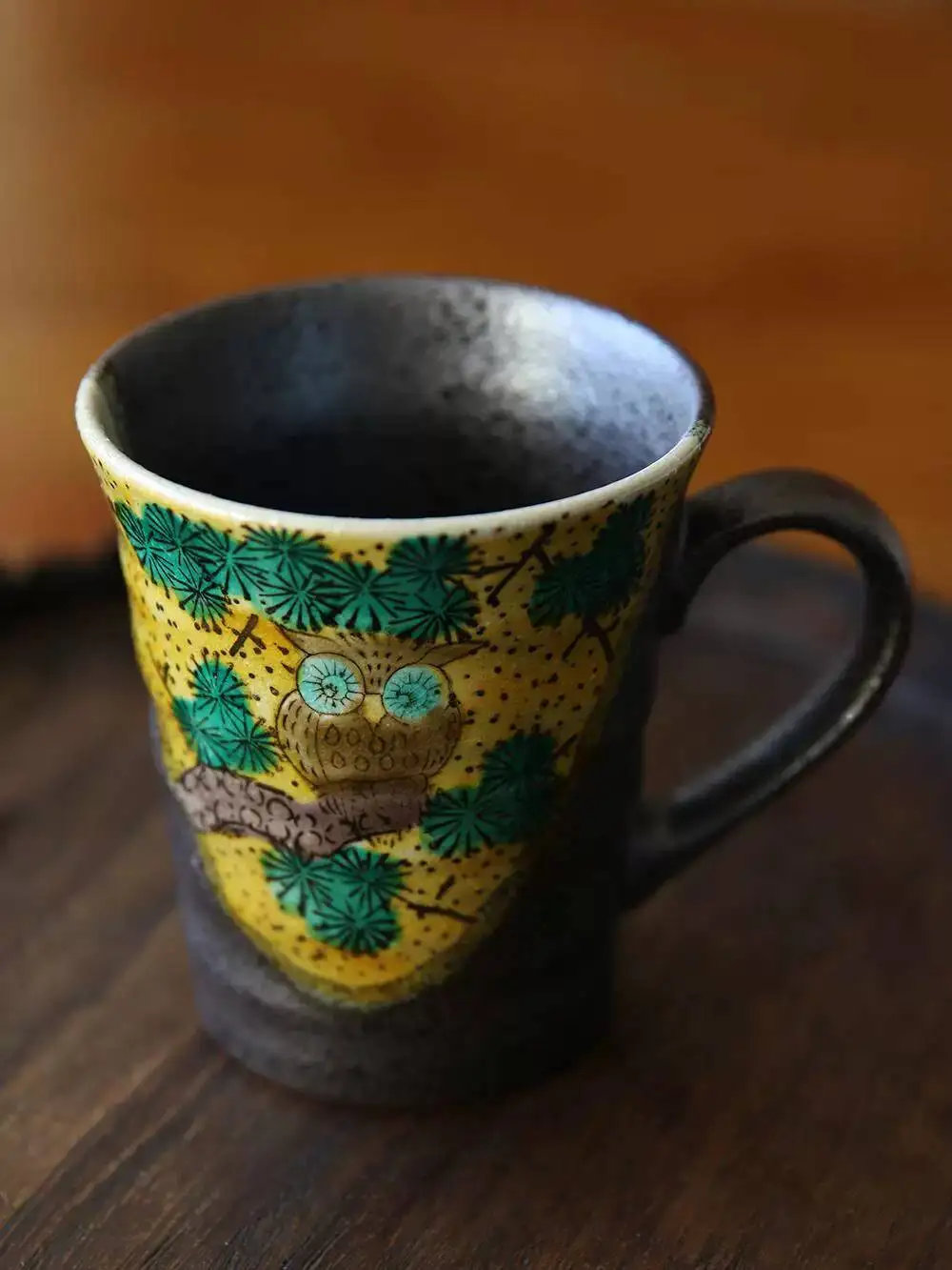 In Stock Japanese Imported Kutani Ware Yoshidaya Owl Ceramic Water Cup Cute And Adorable Mug