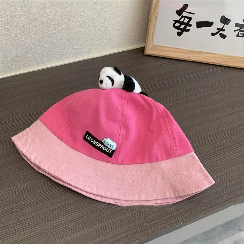 Cappello da pescatore da esterno per bambini con panda carino primavera estate Cappello da sole per bambini per ragazzi e ragazze
