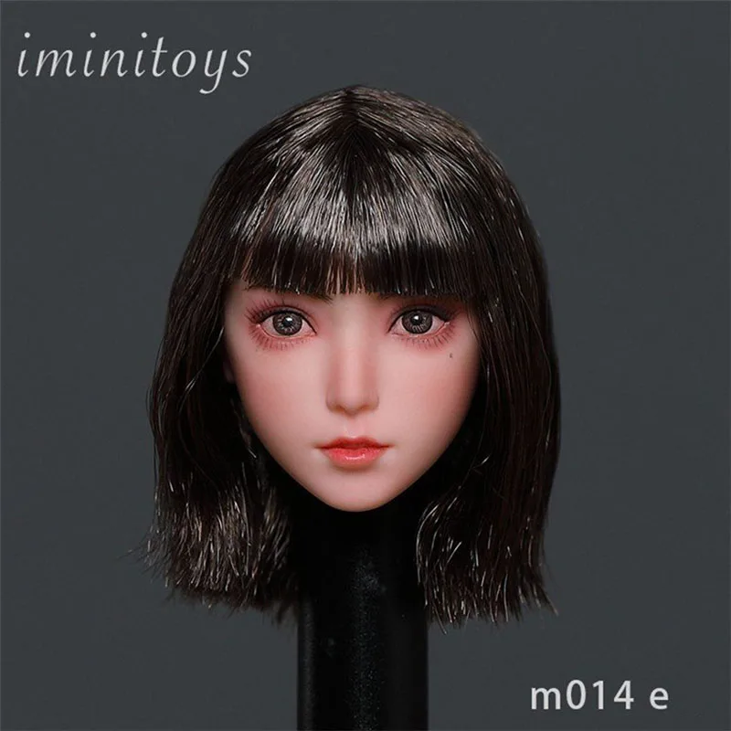 Iminitoys M014 1/6 Scale Female Soldier Anime Girl Lolita Head Sculpt Carving Model Fit 12 Inches Action Figures Seamless Body