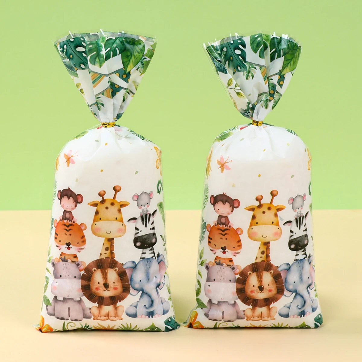 Jungle Animals Gift Bags Safari 1st Wild One Birthday Party Decorations Kids Favors Candy Cookie Bags Forest Safari Baby Shower