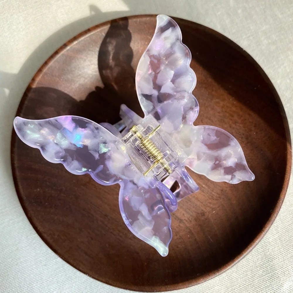 

1pc Super Fairy New Style Colorful Butterfly Hair Clip Mermaid Grab Clip Hair Accessories Disc Hair Grab Acetate Clip